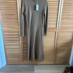 Vince NWT Tan Long Sleeve Dress